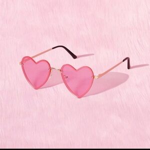 ROMWE Kawaii 1pair Women Heart Frame Fashion Glasses Cute